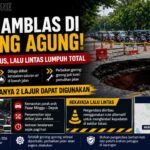 Jalan Raya Lenteng Agung Ambles, Jakarta Selatan Macet Parah